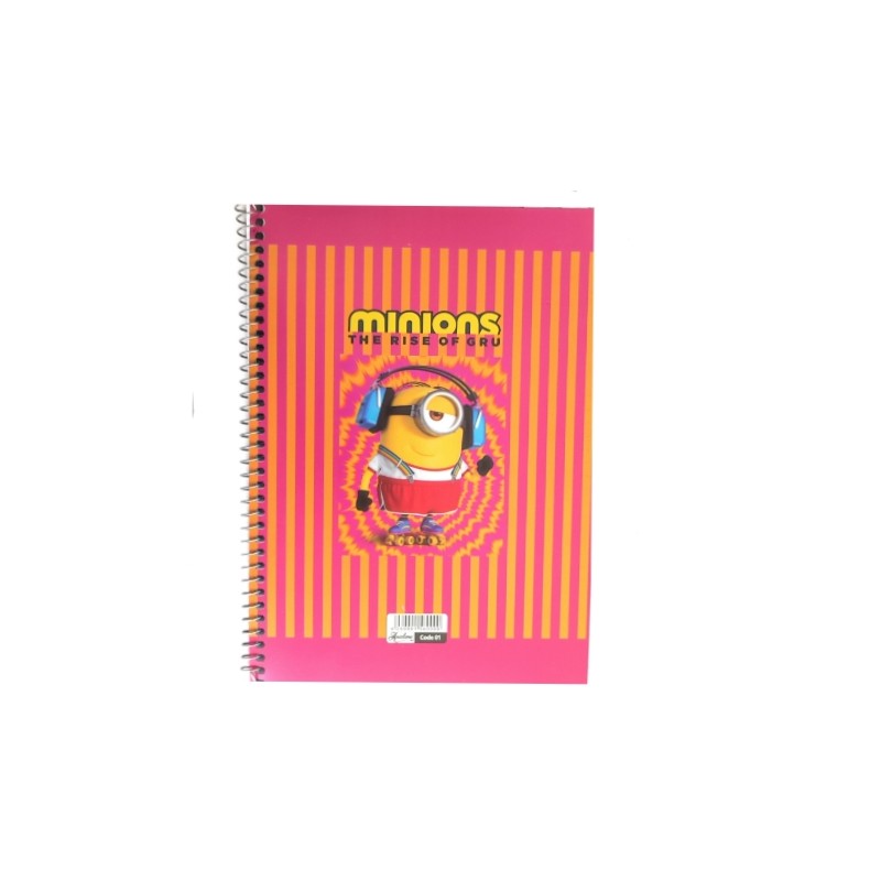 دفتر سیمی 50 برگ طرح minions اکلیلی