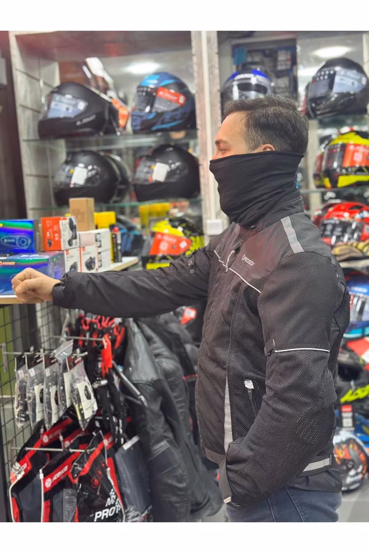 کاپشن موتورسوار مردانه ژاکت موتور سیکلت اورجینال Prosev