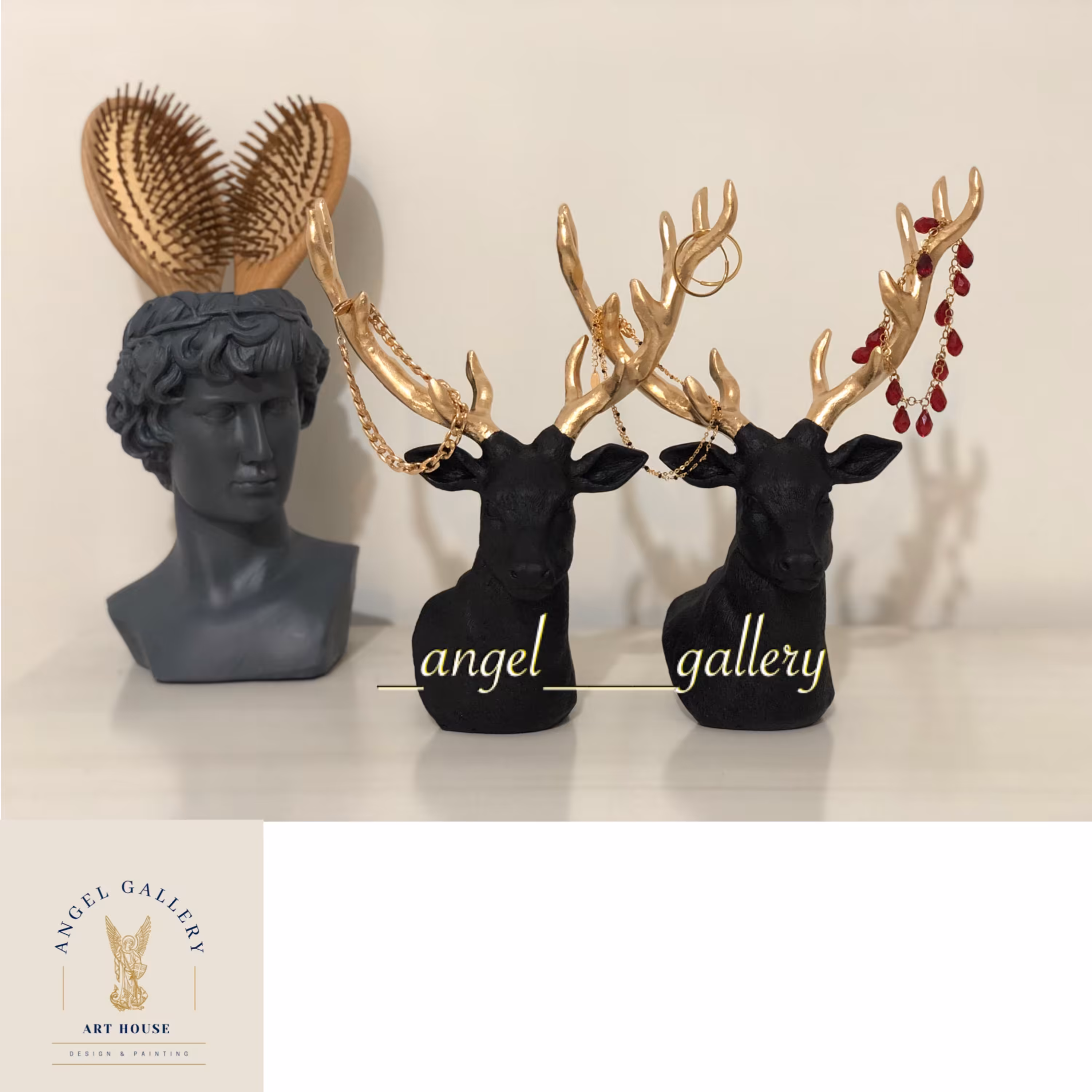 مجسمه و آویز جواهرات گوزن