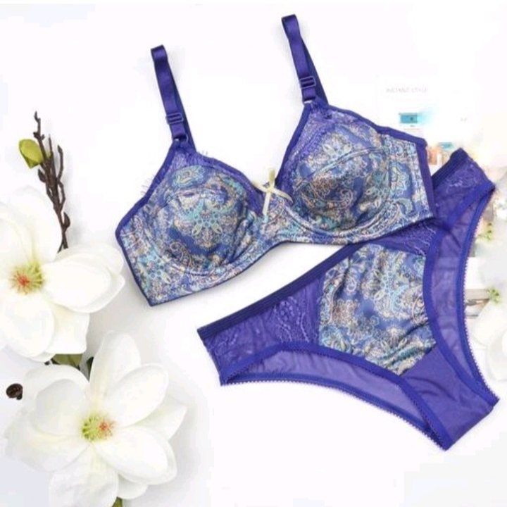 ست لباس زیرزنانه ساتن گیپور سایز 75 تا 90