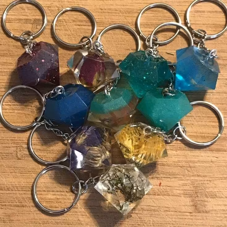 جاکلیدی رزینی با تمامی حروف انگلیسی با رنگ های متنوع