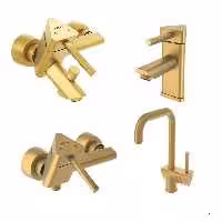ست 4 تکه شیرآلات کلار مدل برمودا طلایی