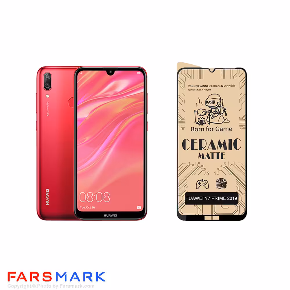 گلس سرامیکی مات گوشی هوآوی Huawei Y7 Prime 2019