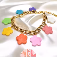 دستبند و پابند رنگین کمانی ماه فام