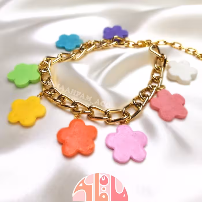 دستبند و پابند رنگین کمانی ماه فام