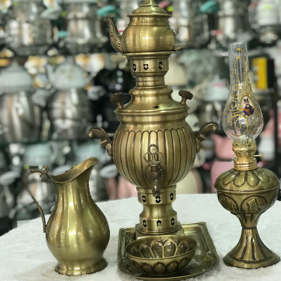 سرویس سماور آنتیک یک و نیم لیتری