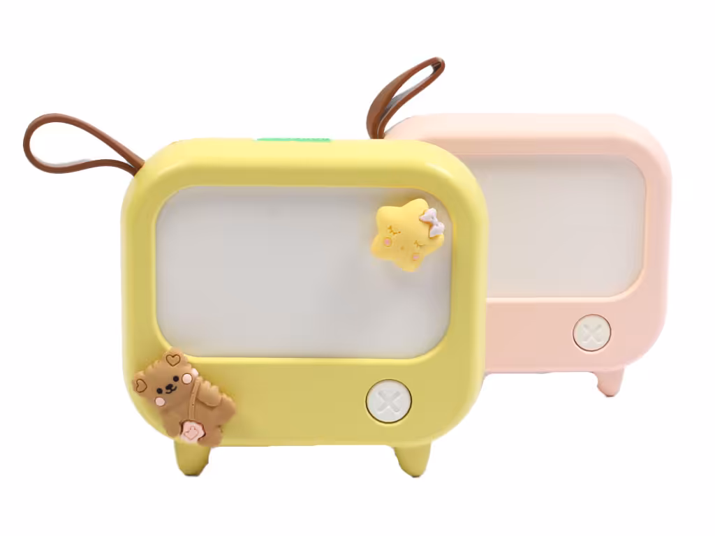 چراغ خواب دو حالته شارژی طرح تلوزیون پایه دار دارای بند سیلیکونی