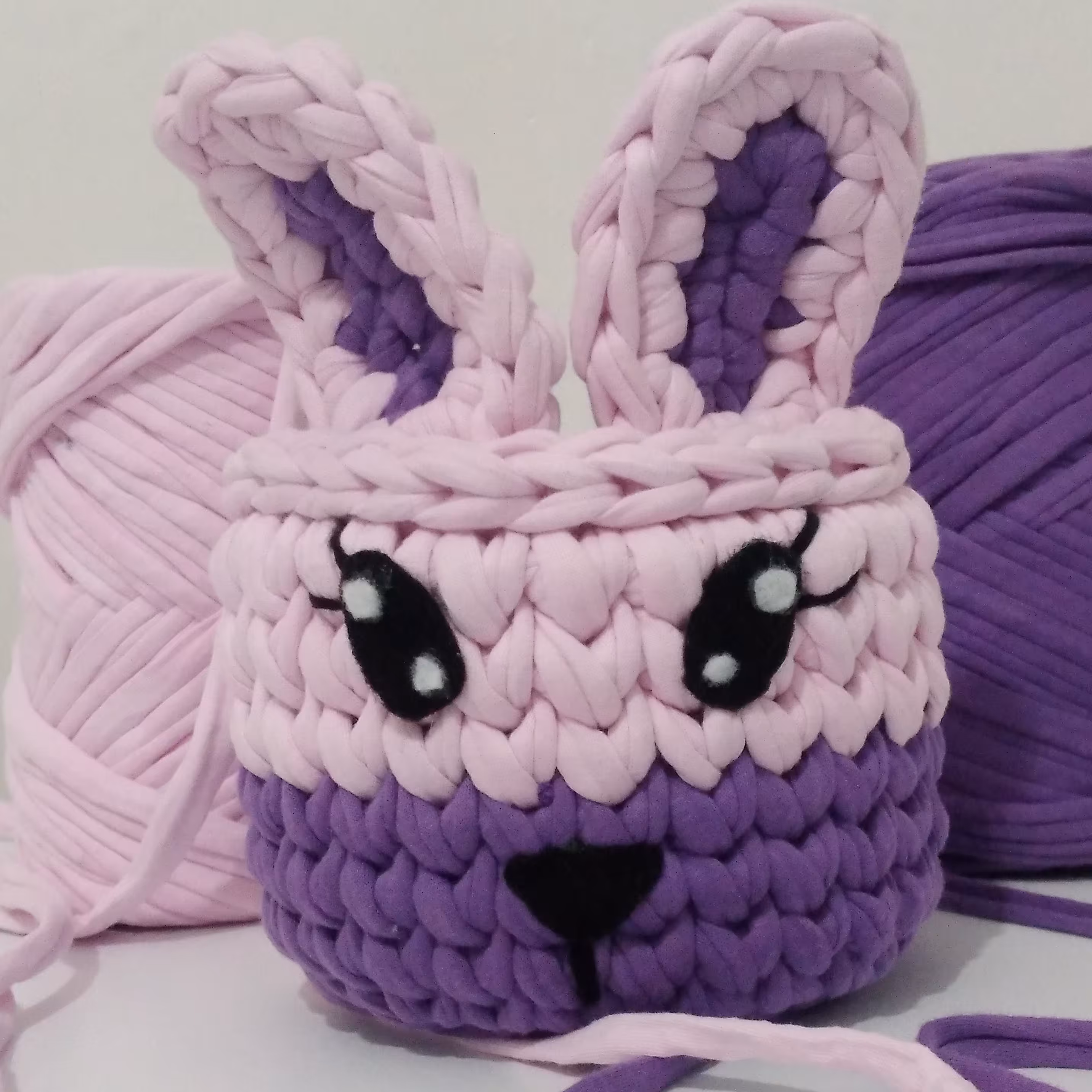 جامدادی فانتری مدل خرگوش سایز کفی 10 سانتی رنگ بنفش و یاسی