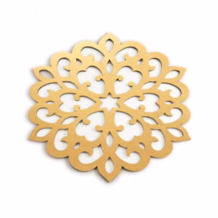 زیر لیوانی،مولتی استایل،دردورنگ طلایی و نقره ای، بسته 4 عددی،ابعاد  12 سانت