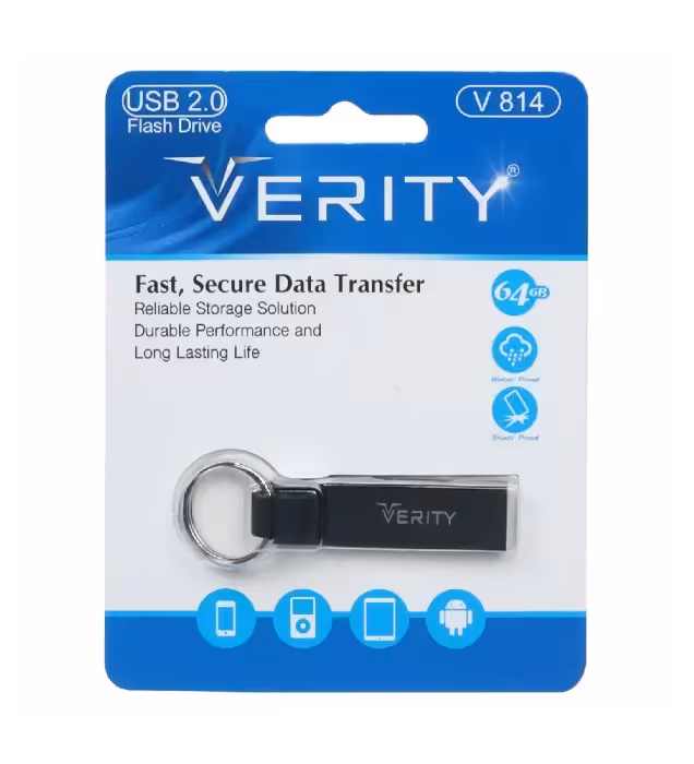 فلش مموری وریتی مدل V814 ظرفیت 64 گیگابایت مشکی