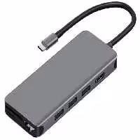 هاب تایپ سی 12 پورت فلزی ویوو WiWU Alpha 12 in 1 Usb Type C Hub