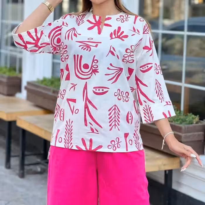 ست شومیز و شلوار شیکا (ارسال فوری و رایگان ) کیفیت و تنخور محشر