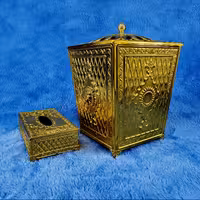 ست سطل و جا دستمال طلایی مدل 203G