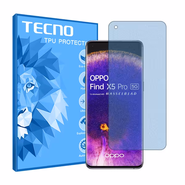 گلس اوپو Find X5 مدل هیدروژلی مات آنتی بلو برند تکنو کد S