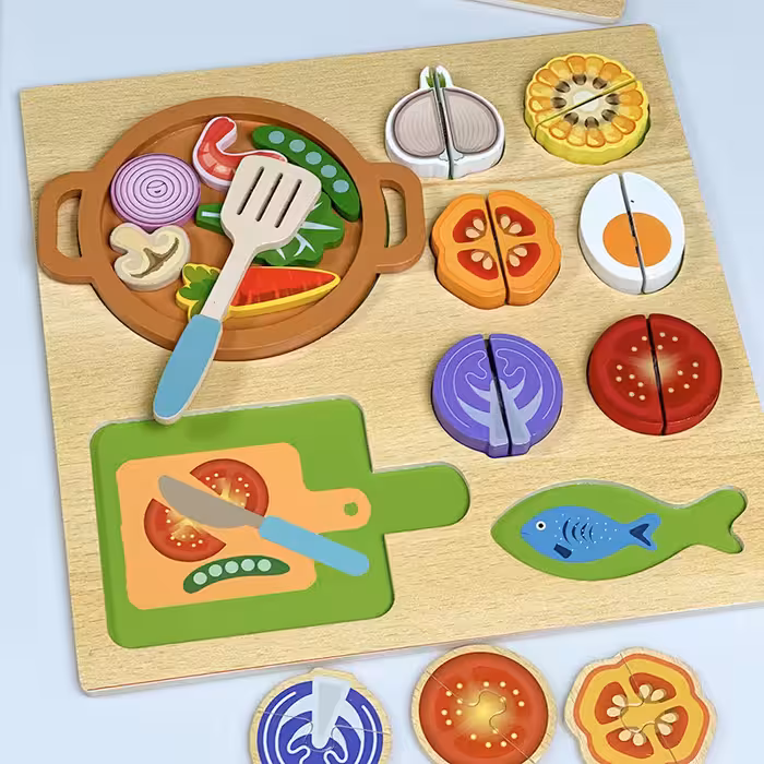 پازل چوبی جاگذاری سبزیجات کد 5580644