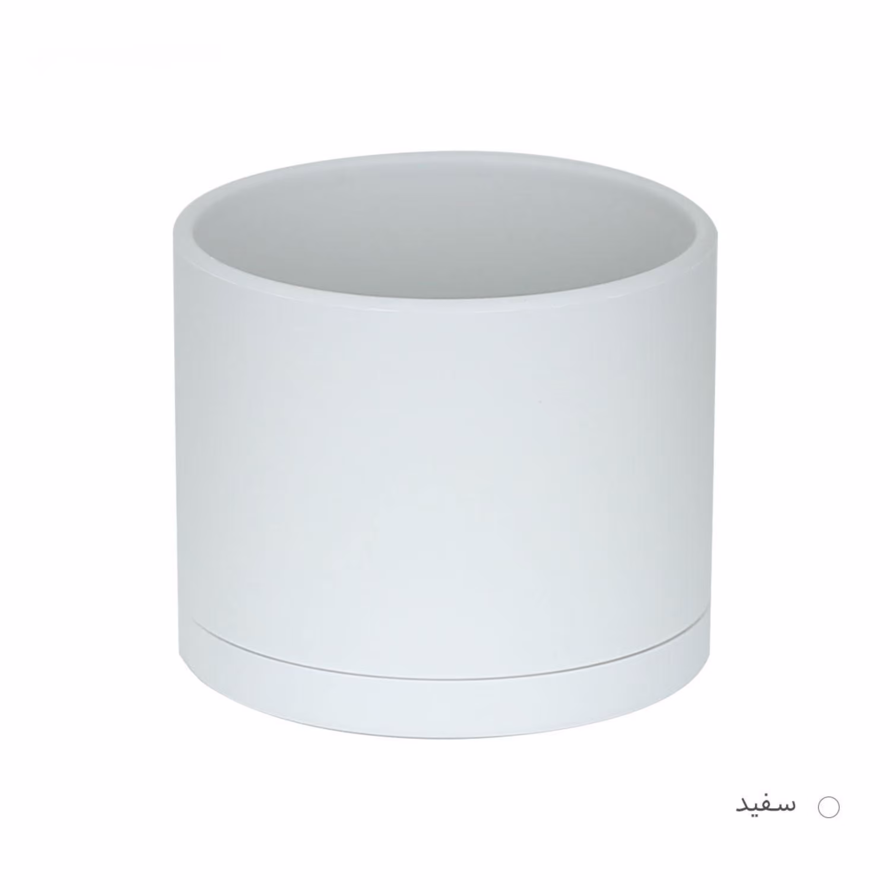 گلدان پلیمری 103 استوانه ای مهرنی سایز 35 رنگ مشکی