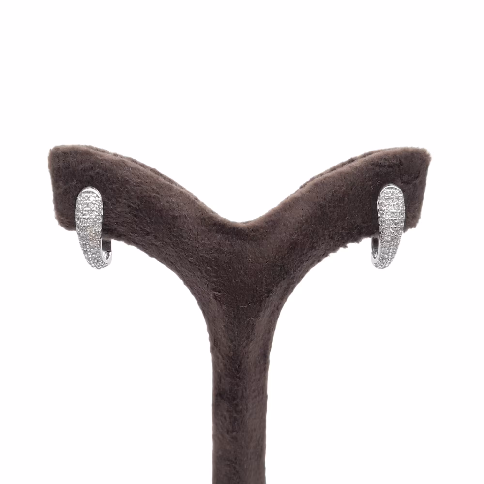 گوشواره نقره دخترانه و زنانه با روکش طلا سفید  کد 37