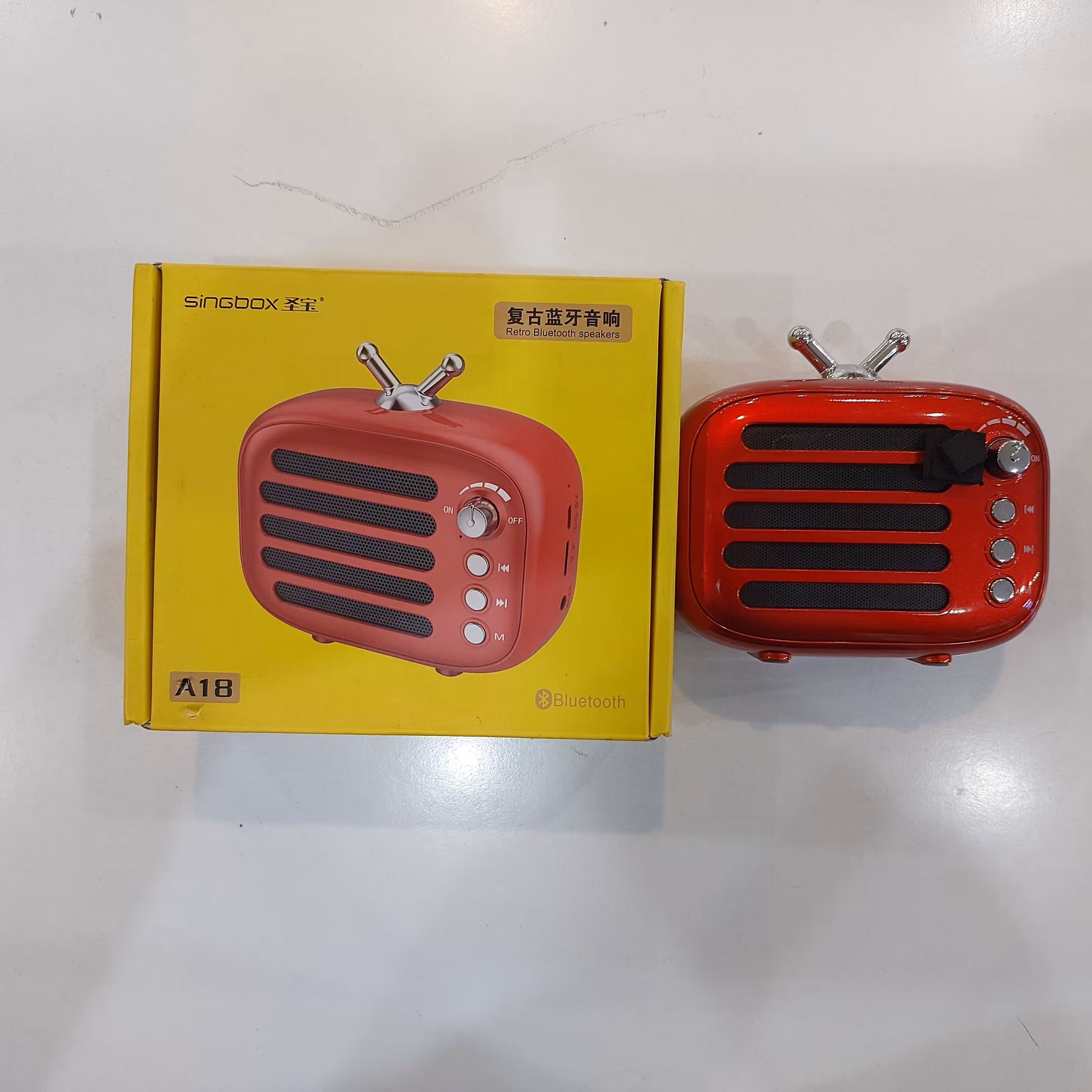 اسپیکر بلوتوثی قابل حمل مدل A18 چینی رنگ قرمز کیفیت صدای بالا و کوچک 