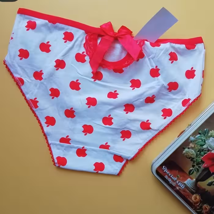 شورت نخی طرح اپل‌(قرمز)