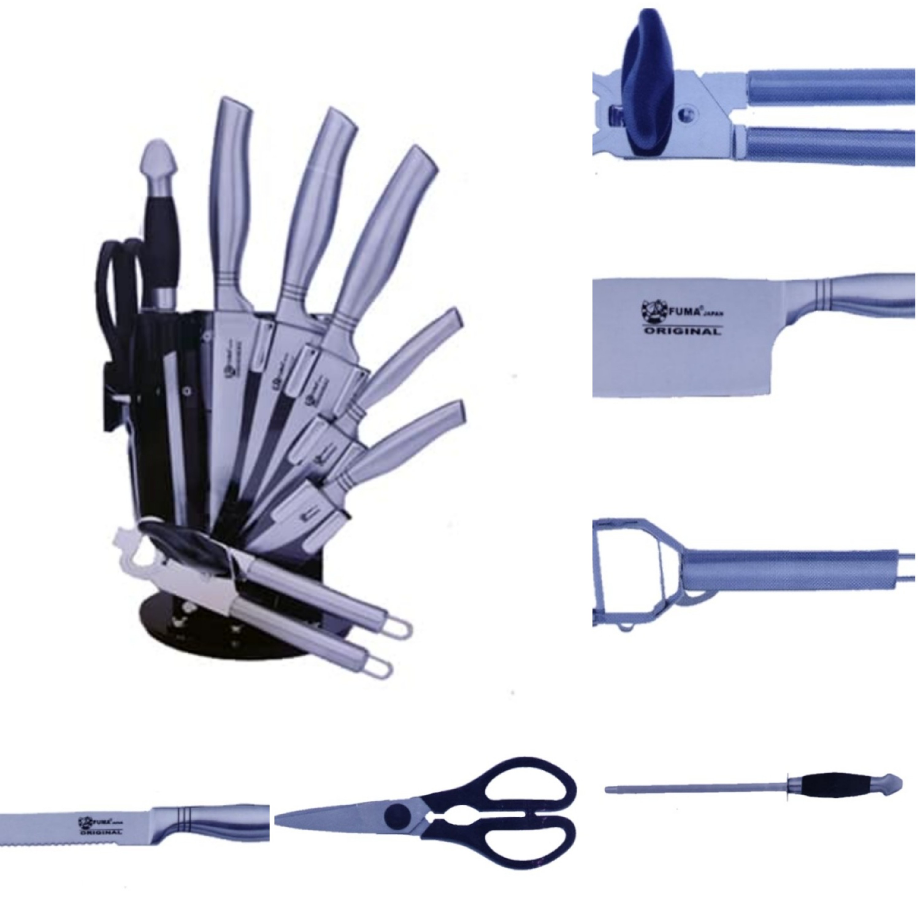 سرویس چاقو آشپزخانه 10 پارچه فوما مدل FU-1380

