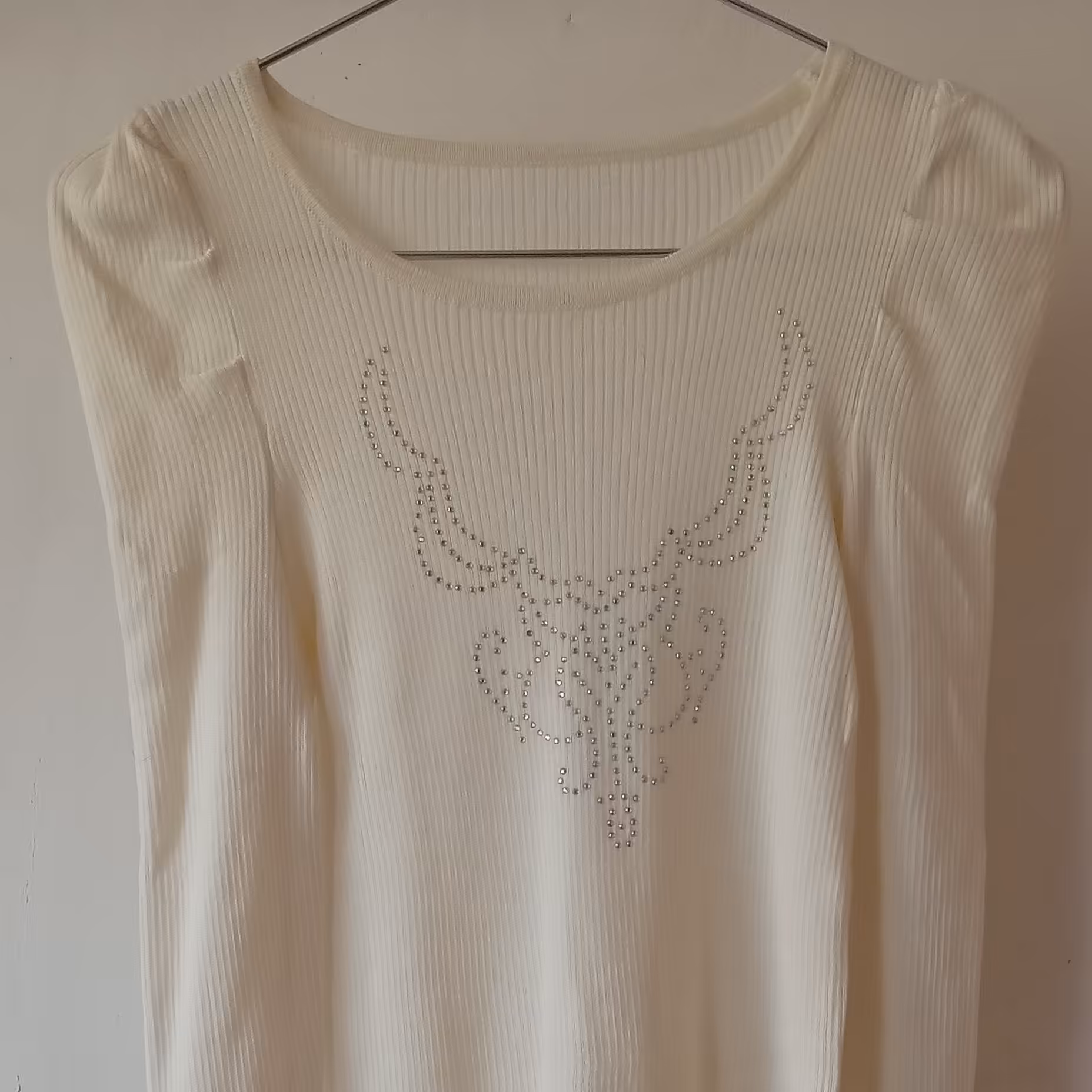 بلوز بافت مجلسی آستین پفی