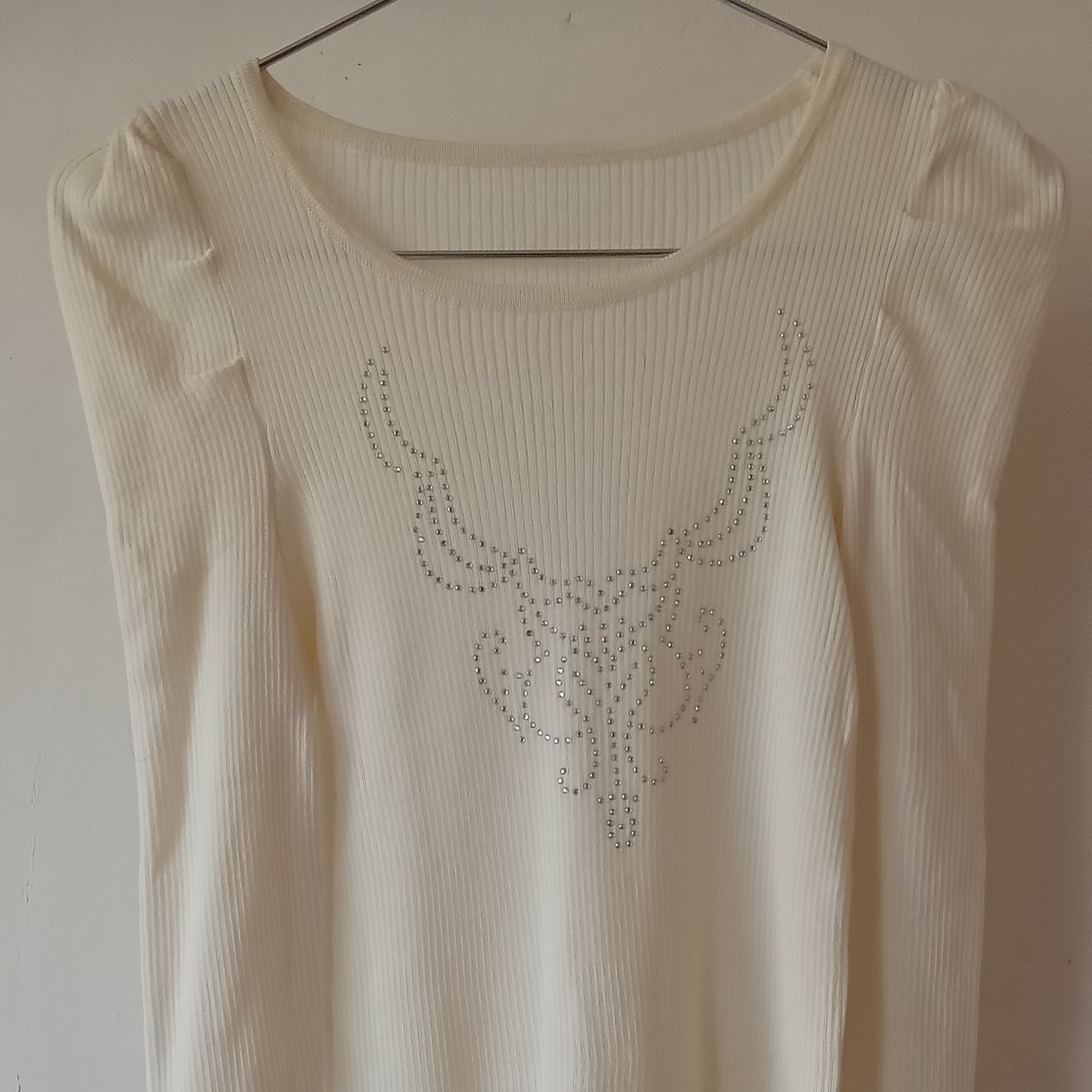 بلوز بافت مجلسی آستین پفی