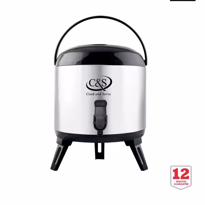 کلمن استیل 6 لیتری پایه دار برند سی اند اس با کیفیت عالی