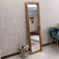 آینه قدی تماما چوب نراد روسی با ابعاد 120 در 80 به همراه گنجشک چوبی