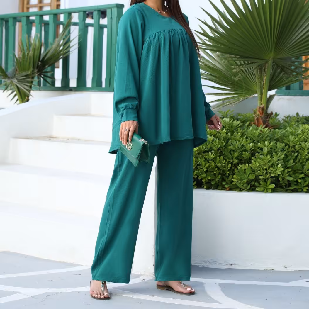 ست دوتیکه بلوز و شلوار طرح لارا