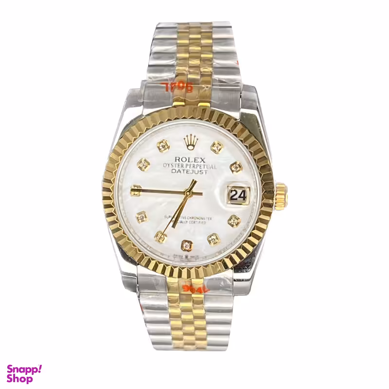 ساعت مچی عقربه ای مردانه طرح رولکس مدل دیت جاست کد 12458