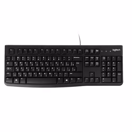 کیبورد باسیم لاجیتک مدل K120 با حروف فارسی