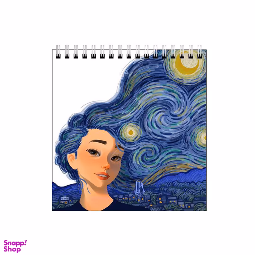 دفتر طراحی بامبیلیپ طرح دختر با موهای شب ستاره باران کد 9016959