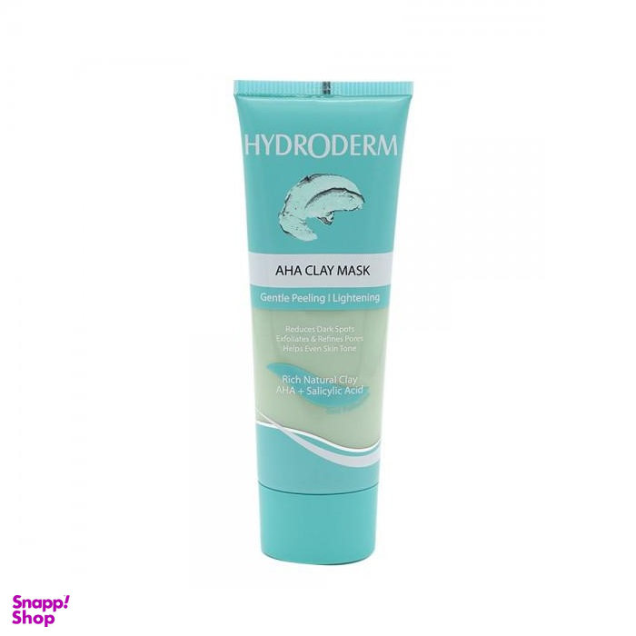 ماسک لایه بردار هیدرودرم (Hydroderm) مدل AHA CLAY حاوی خاک رس، اسیدهای طبیعی میوه و اسید سالیسیلیک حجم 100 میلیلیتر