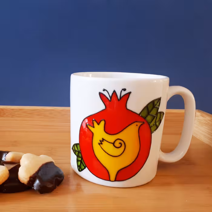 ماگ لیوان ویترای انار طرح یلدایی 