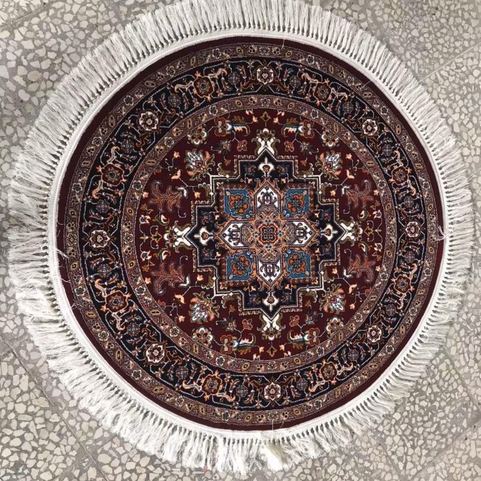 قالیچه دایره لاکی نقشه هریس 700 اصل یک در یک صددرصد نخ اکریلیک باکیفیت بالا ارسال پس کرایه
