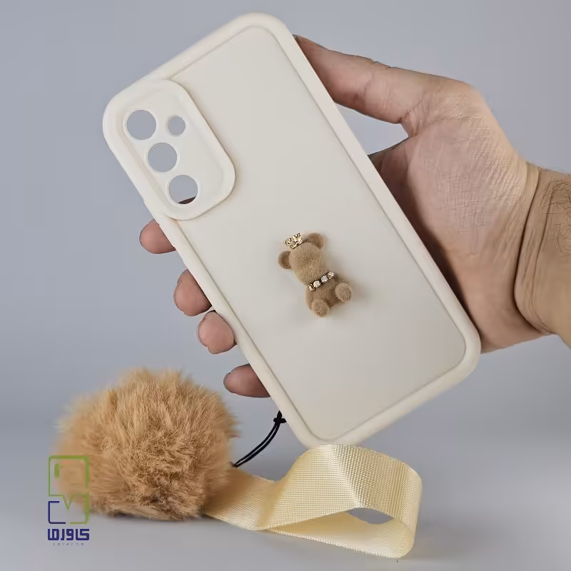 کاور سامسونگ A34 عروسکی بند دار کرمی| samsung A34 کاورما