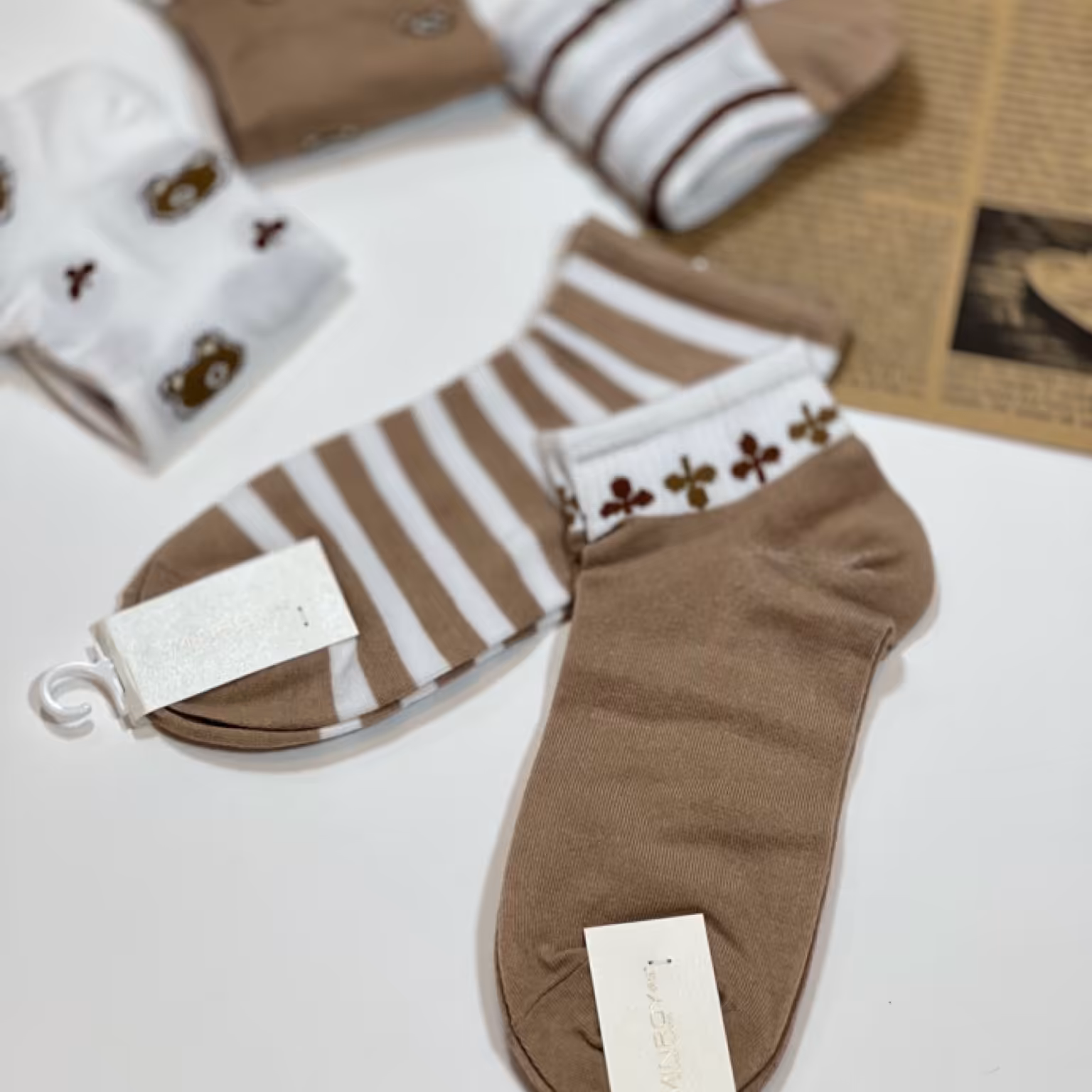 پک 5تایی جوراب مچی  وارداتی طرح تدی