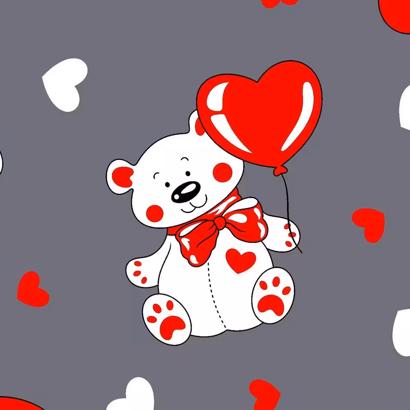 پارچه ملحفه طرح خرسی کد 0150