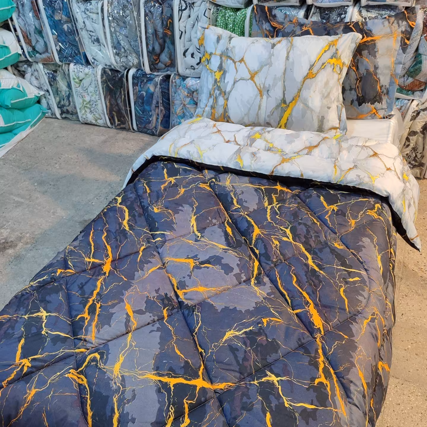 روتختی و لحاف روتختی یکنفره 4 تکه دورو کد 105