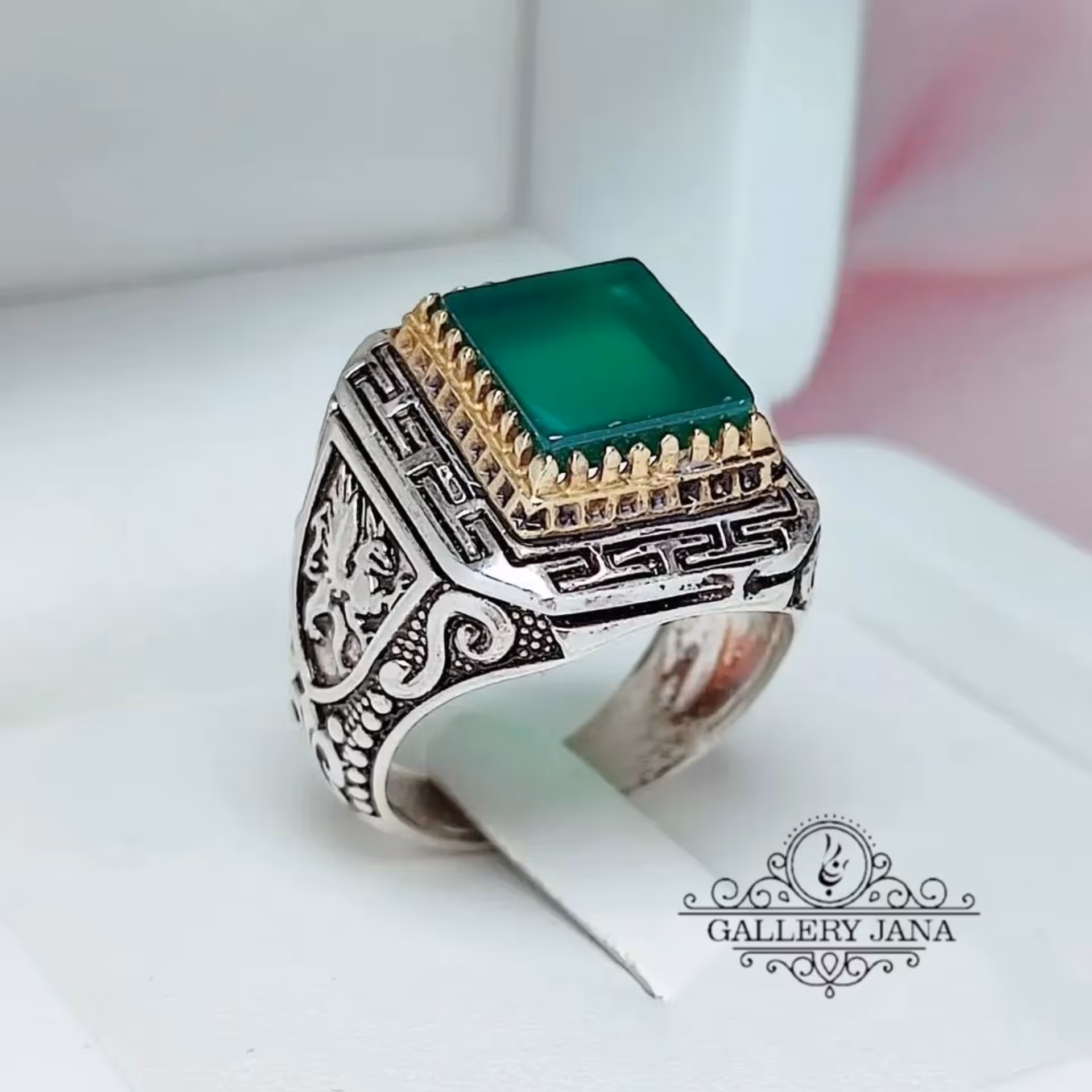 انگشتر عقیق سبز