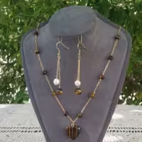 نیم ست سنگ چشم ببر اصل 