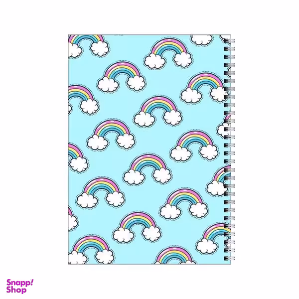 دفتر مشق 100 برگ بامبیلیپ طرح پترن رنگین کمان کد 9503461