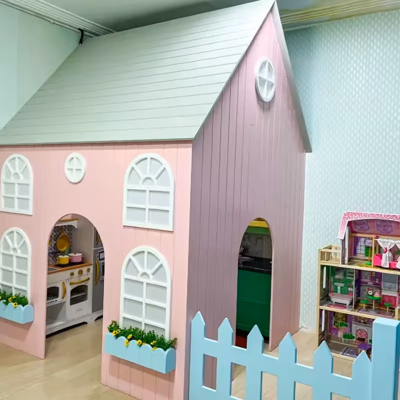 اسباب بازی استند خانه چوبی بزرگ 2 نما کد 6178585