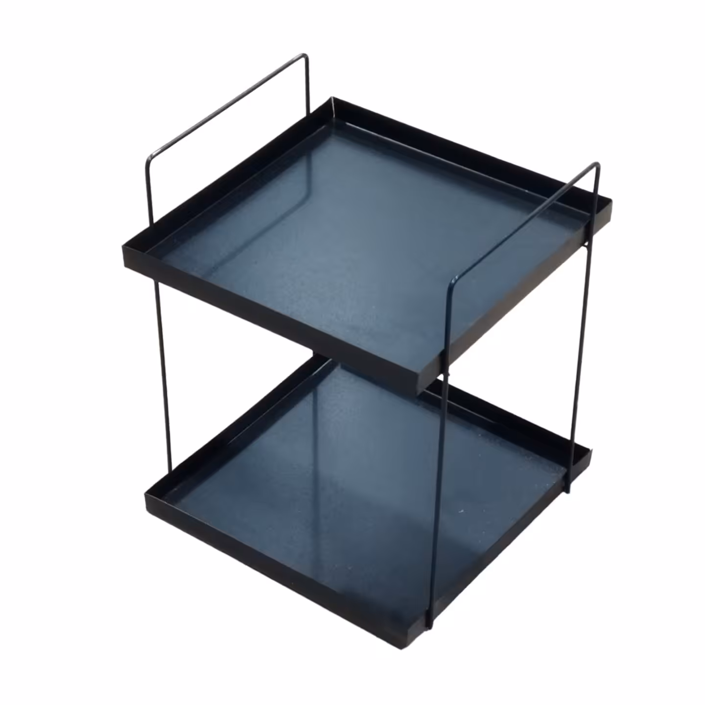 استند جا ادویه ای  فلزی دو طبقه فلزی مربعی 