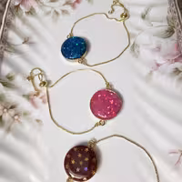 دستبند رزینی  خوشگل استیل رنگ ثابت 