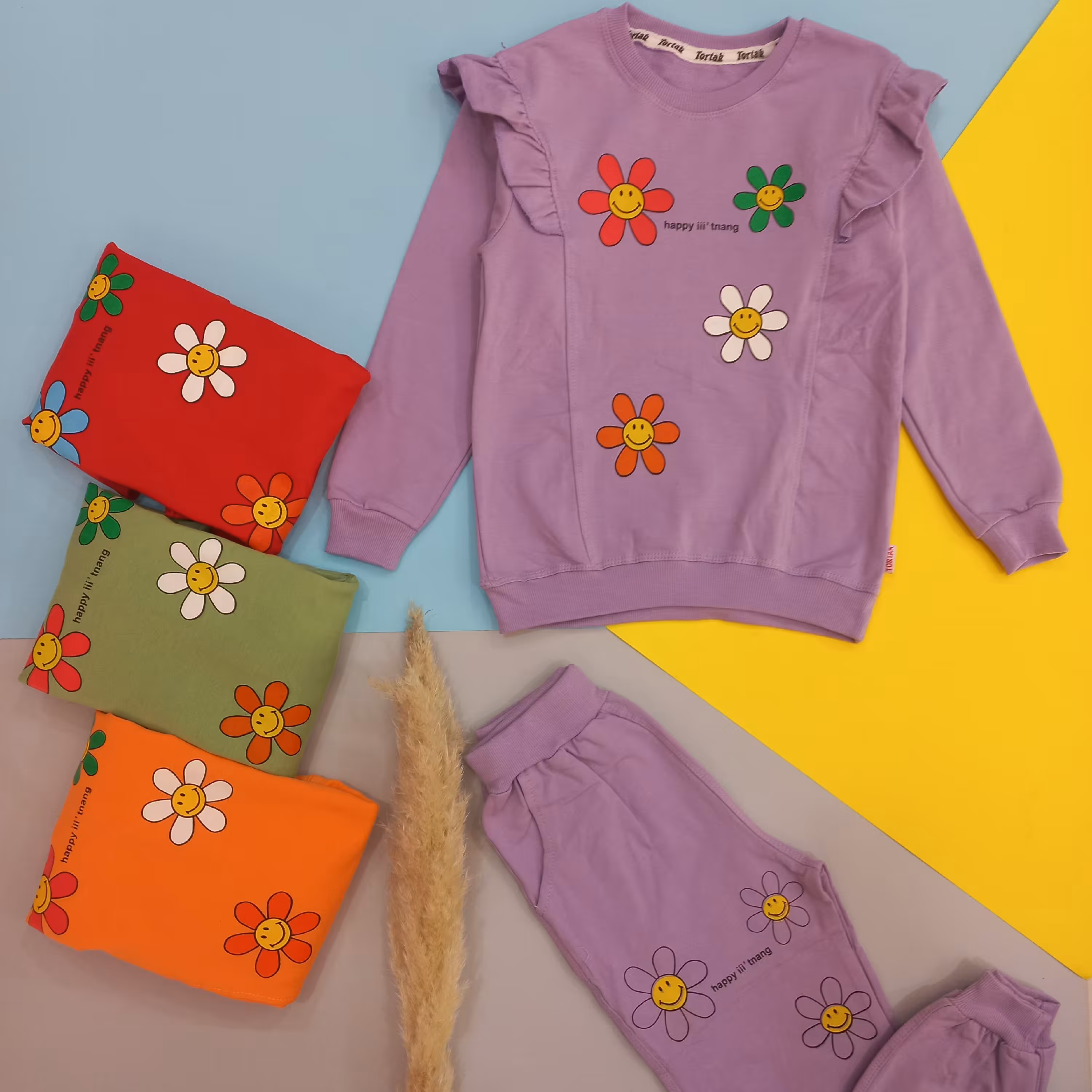 بلوز شلوار بابونه پنبه دورس لاکرا