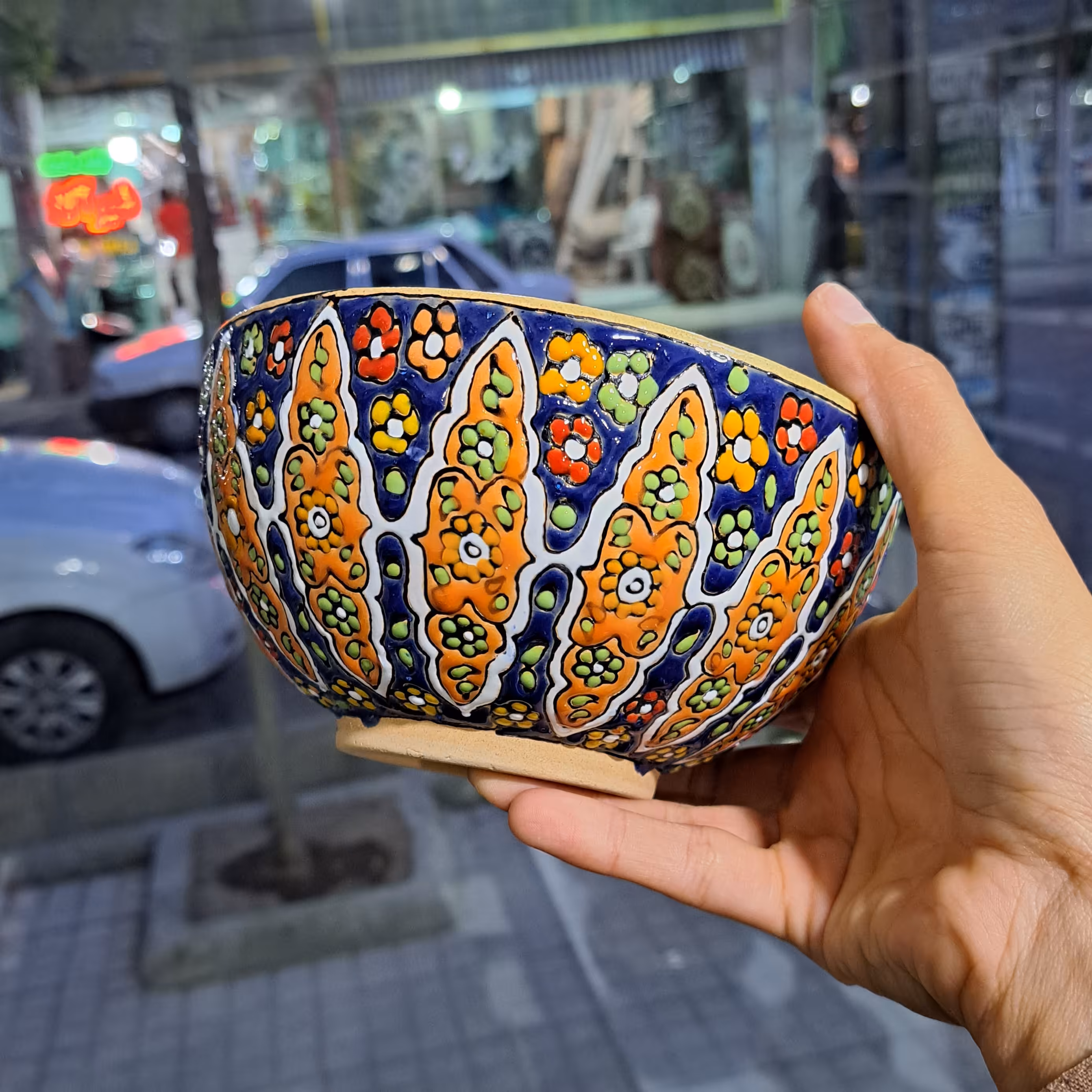 کاسه سفال میناکاری