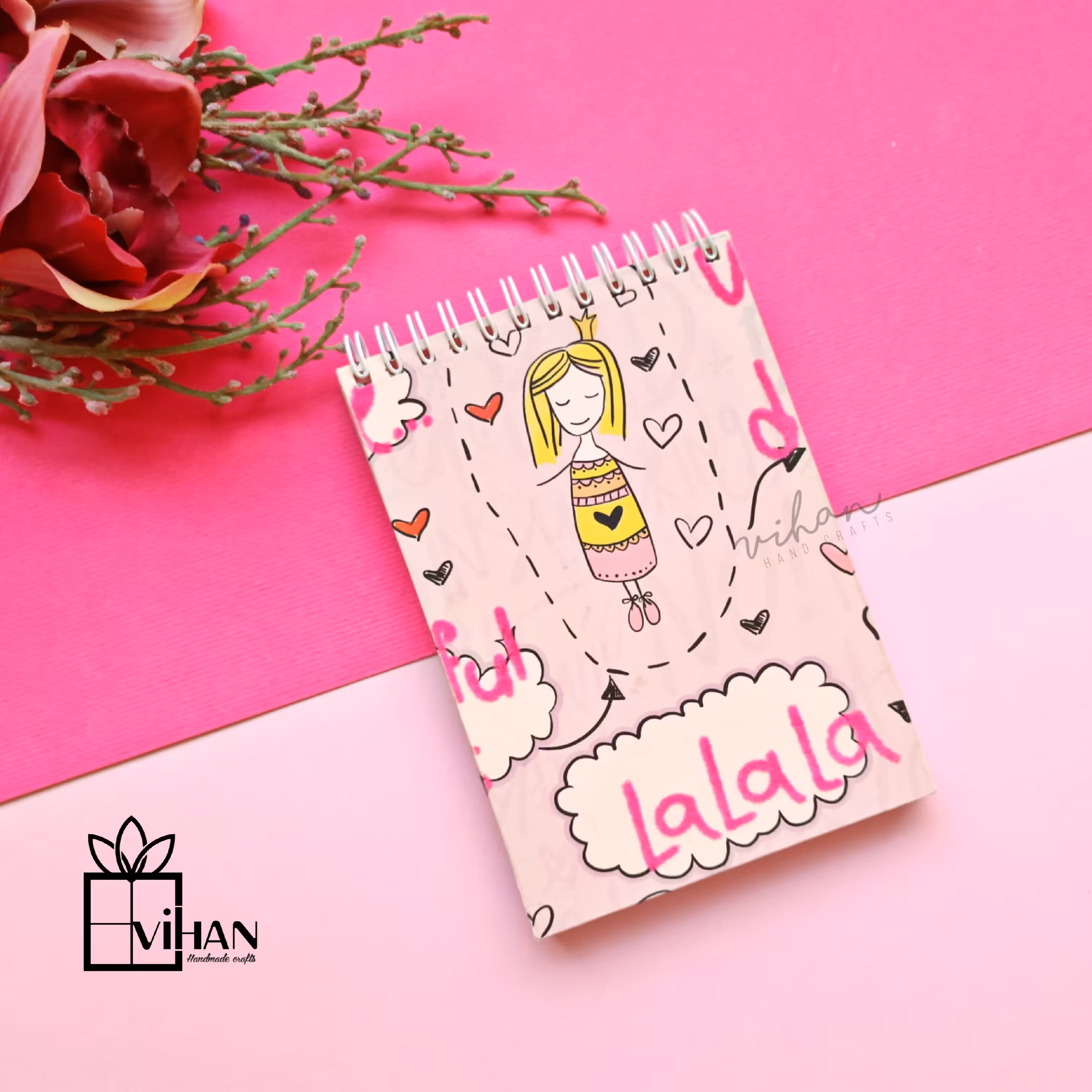 دفتر یادداشت فانتزی دخترانه سایز A6 