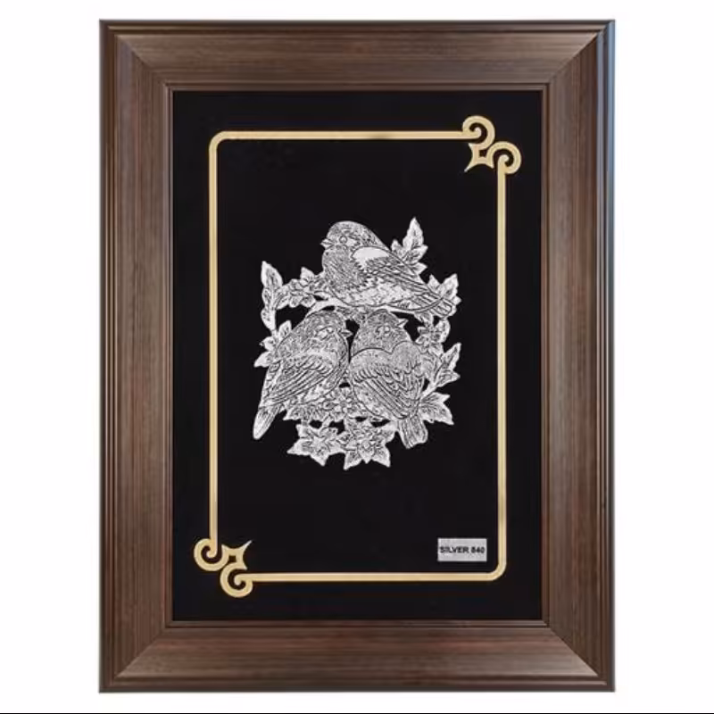 تابلو نقره سه کبوتر