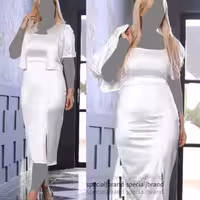 پیراهن مهمانی زنانه کرپ غواصی مدل کت سارافن. النا